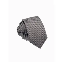 CHRISTIAN ARMAND - Corbata Slim Fit Gris Estilo Ejecutivo Estampado
