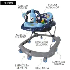 GENERICO - Andador Para Bebé Musical Monito Azul