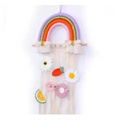 GENERICO - Organizador de lazos y ganchos para niña lila