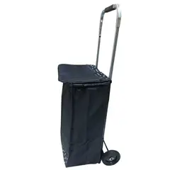 IMSARACKS - Carrito Mercado Plegable / Coche Compras Metal 40 KG