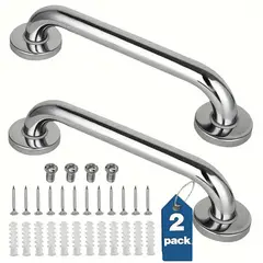 NATIONAL - Pack De 2 Barras De Seguridad De Acero Inoxidable De 40cm
