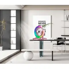 GENERICO - VENTILADOR LÁMPARA RGB LUZ MULTICOLORES EN FORMA DE G