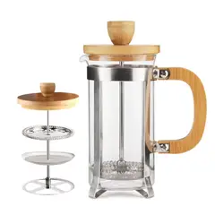 GENERICO - Cafetera prensa bambu 1000 ml