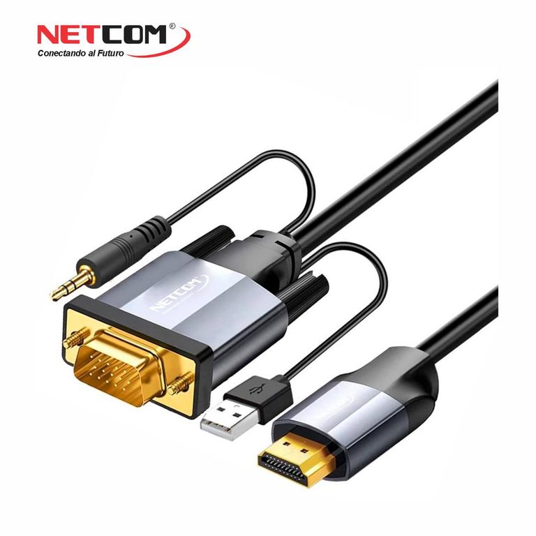 CABLE ADAPTADOR DE VGA A HDMI DE 1.80 METROS FULL HD ACTIVO
