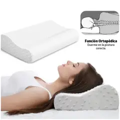 INSPIRA MARKET - Almohada Ortopédica Cervical Ergonómica Blanca