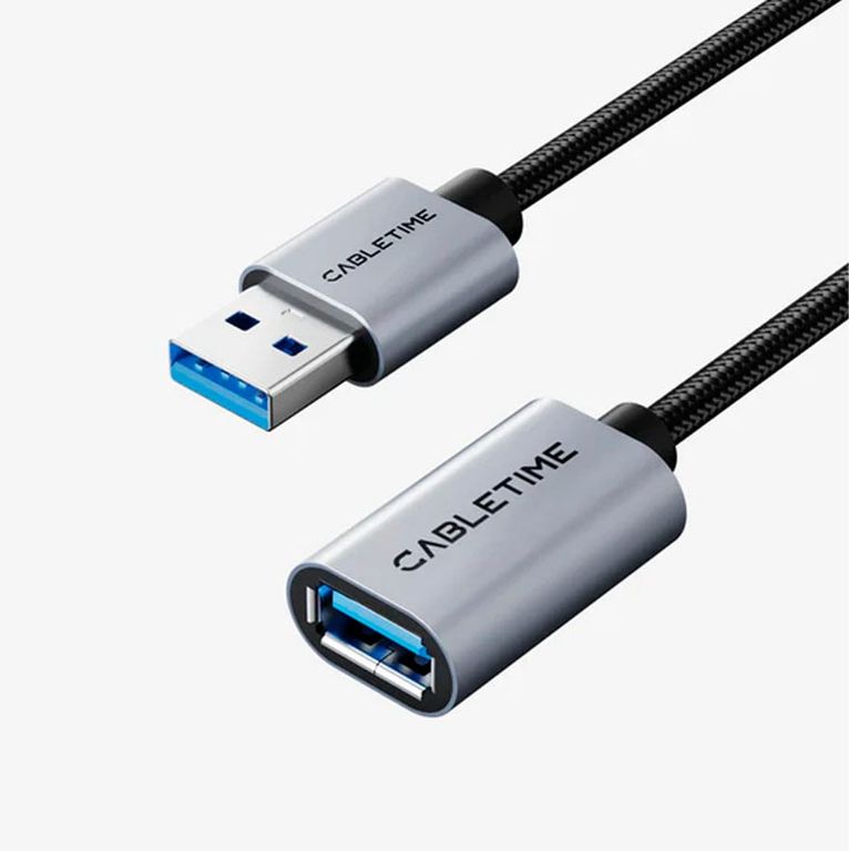 Cable PREMIUM (3m) Extension USB 3.0 Nylon PC Laptop Resistente 5gbps