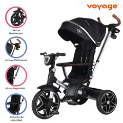 VOYAGE - Triciclo Guiador Reversible 360° «HARDY» Black