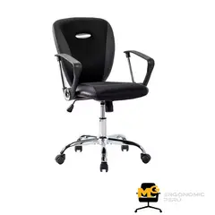M&G ERGONOMIC PERU - Silla Giratoria Ejecutiva en Cuero Sintético S-SE-005 Negro