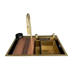 XM - LAVADERO DE COCINA DORADO USLUX07-7546