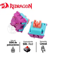 REDRAGON - Kit de Switches A113 Bullet-R Mecánicos Táctiles 45g RGB