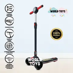 FIRST TOY - Scooter con Faro para Niños «S ELITE» Black