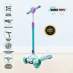 FIRST TOY - Scooter con Faro para Niños «S ELITE» Turquesa