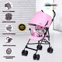 BABY - Coche Bastón de Lujo «AIMAR II» Pink