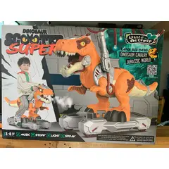 GENERICO - Super Scooter Dinosaurio eléctrico montable Naranja