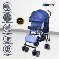 BABY - Coche Bastón de Lujo «NEWBURN» Blue