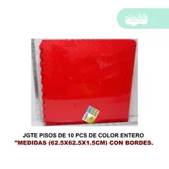 GENERICO - Piso armable para bebe 1.5 cm x 10 pcs rojo