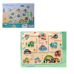 GENERICO - Tablero Laberinto de Autos con Lápiz Magnético