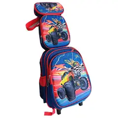 GENERICO - Mochila Lonchera y Cartuchera Oficio Relieve y Luces 3 Pzas 4x4