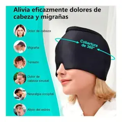 OEM - GORRO GEL ALIVIA MIGRAÑA DOLOR CABEZA PREMIUM NEGRO
