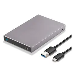 SSK - Enclosure de Aluminio USB-C 3 1 Gen 2-to-SATA 6Gb s soporta 2 5