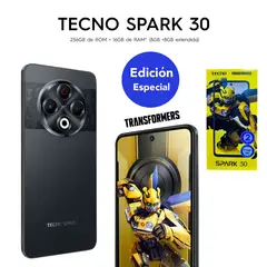 TECNO MOBILE - TECNO SPARK 30 8GB RAM 256GB EDICIÓN TRANSFORMERS COLOR STELLAR SHADOW
