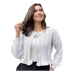GENERICO - Chompa Mujer Hilo Abierto G359-22 Color Blanco