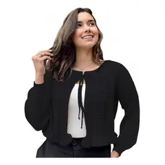 GENERICO - Chompa Mujer Hilo Abierto G359-22 Color Negro