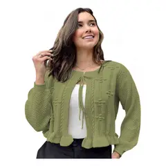 GENERICO - Chompa Mujer Hilo Abierto G359-22 Color Olivo