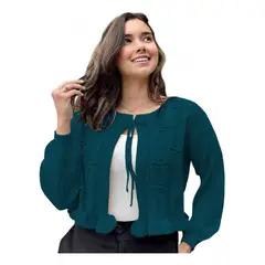 GENERICO - Chompa Mujer Hilo Abierto G359-22 Color Verde