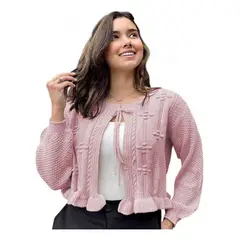GENERICO - Chompa Mujer Hilo Abierto G359-22 Color Rosado