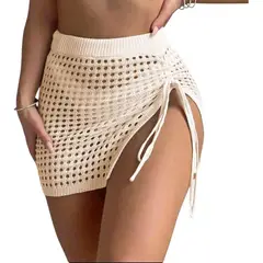 GENERICO - Salida De Playa Hilo Falda G359-12 Color Beige