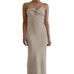 GENERICO - Vestido Mujer Moño Hilo G359-23 Color Hueso