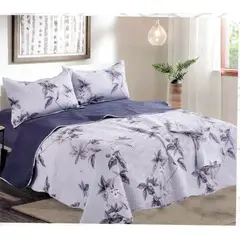 MINGDA - Set de Cubrecama 2 Pz + Sabanas + Fundas 100% Algodón