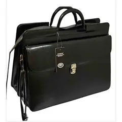 GENERICO - MALETIN EJECUTIVO PORTAFOLIO NEGRO CON CORREA PARA COLGAR