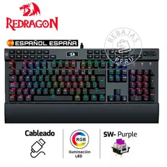 REDRAGON - Teclado Mecánico YAMA K550 RGB Purple Switch Español