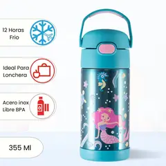 THERMOS - Tomatodo Termico para Niños Funtainer Sirena 355 Ml