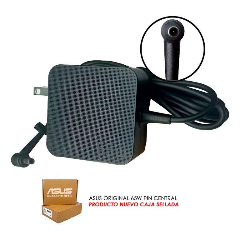 Cargador 65w 19v 3-42a Punta Pin Medio ORIGINAL NUEVO