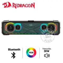 REDRAGON - Parlante SURGE GS817 RGB 30W Bluetooth Estéreo Ecualizador