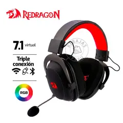 REDRAGON - Auriculares Zeus X PRO RGB Wireless  Sonido Premium 53mm