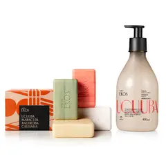 NATURA - KIT Ekos Ucuuba Pulpa hidratante corporal con Jabones Cremosos