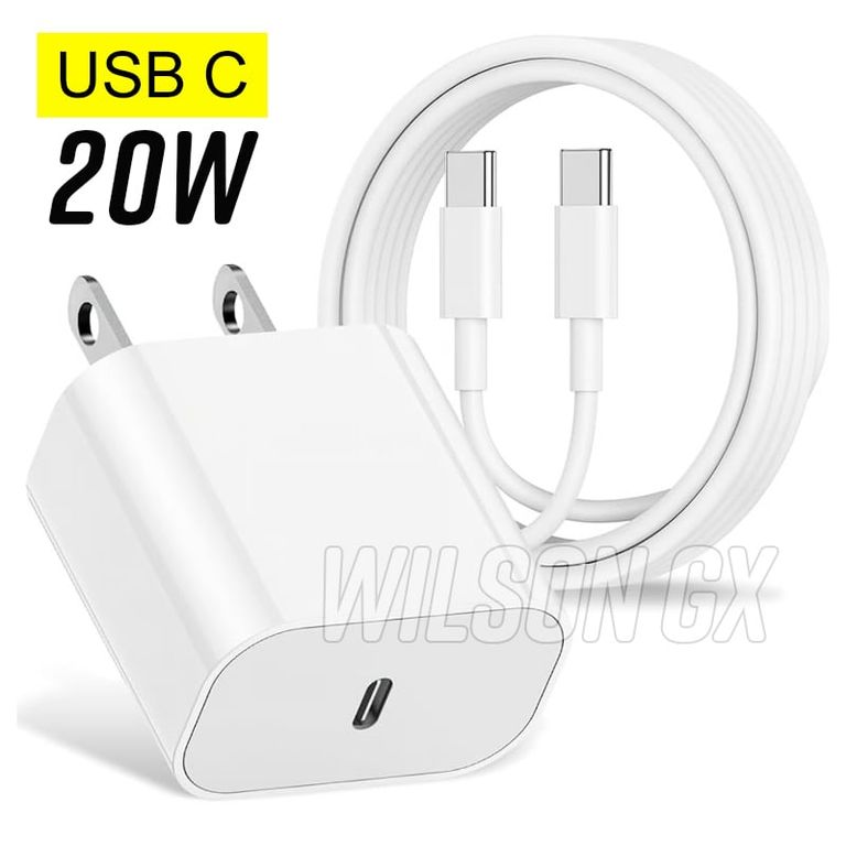Cargador Genérico Compatible con iPhone 15 16 C a C Carga Rápida 20W