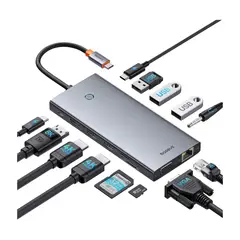 BASEUS - Hub Docking Station 13 en 1 para 3 Monitores