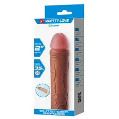 PRETTY LOVE - Funda Pene Alargador 18cm Chane Engrosador Punta Sólida Consolador