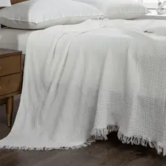 CLAUDIA RIVA HOME - Manta de Algodón 130x150 India Waffle