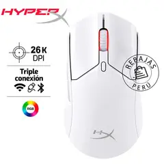 HYPERX - Pulsefire Haste 2 Wireless Mouse 26K DPI 100H RGB Blanco