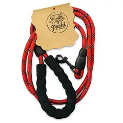 GENERICO - Correa Soga Roja para Perro raza pequeña de 180m