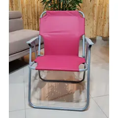 GENERICO - SILLA PLEGABLE PLAYERA TERRAZA PARA EL AIRE LIBRE CAMPING FUCSIA