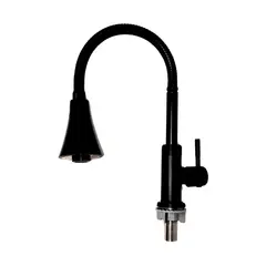 VALMAX - Llave caño flexible para mueble color negro