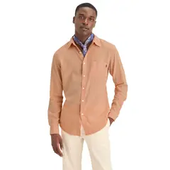 DOCKERS - Camisa Hombre Original LS Slim Fit Naranja