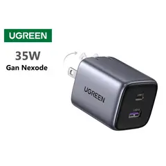 UGREEN - Cargador GaN 2 puertos 35W - Nexode para Celular Laptop Mac -